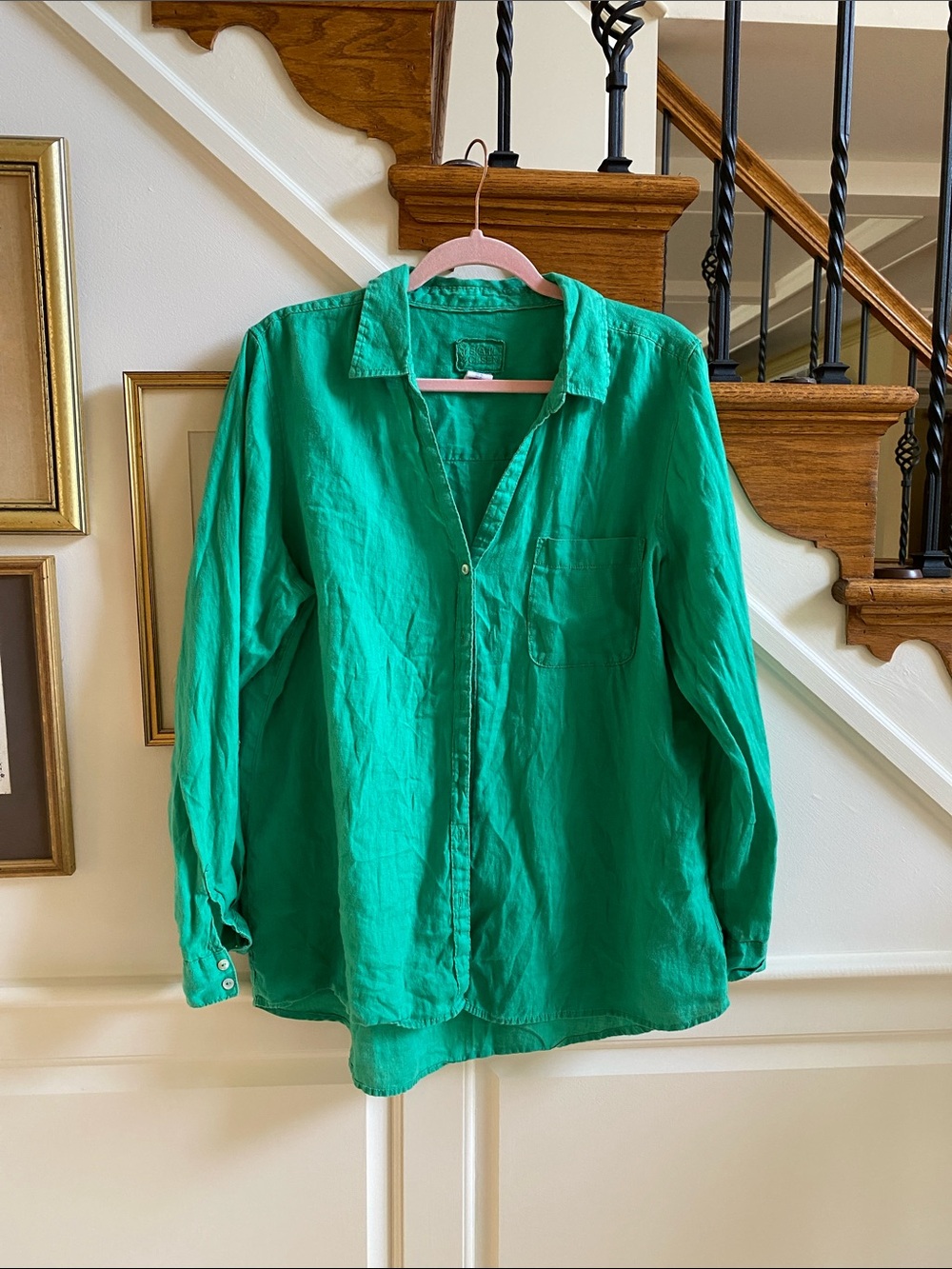 SIGRID OLSEN Button Down Linen Shirt